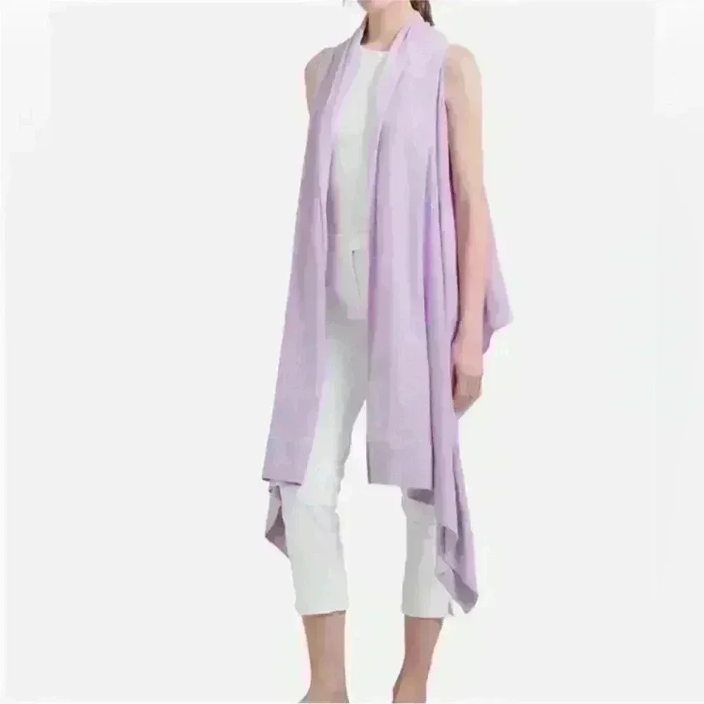 Nwt Donna Karan Dkny Open Sweater Vest 100% Linen Multiway Infinity Wrap Sz Xs/S